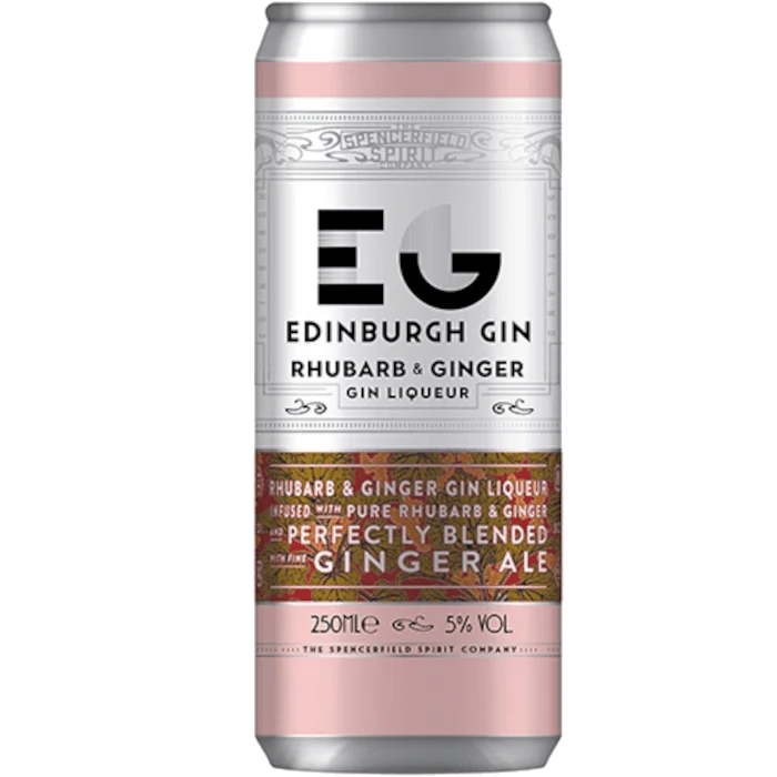 Edinburgh Gin Rhubarb & Ginger Cans 12x250ml