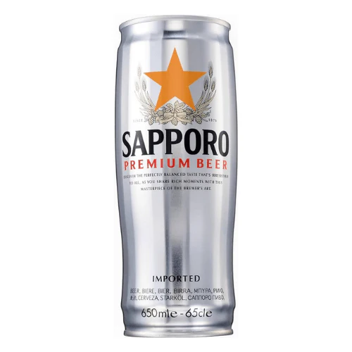 Sapporo Lager Cans 12x650ml